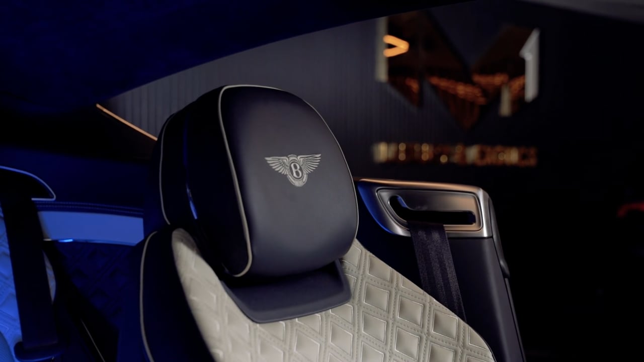 BENTLEY CONTINENTAL GT V8 — the car in low light, a frame from the automotive film