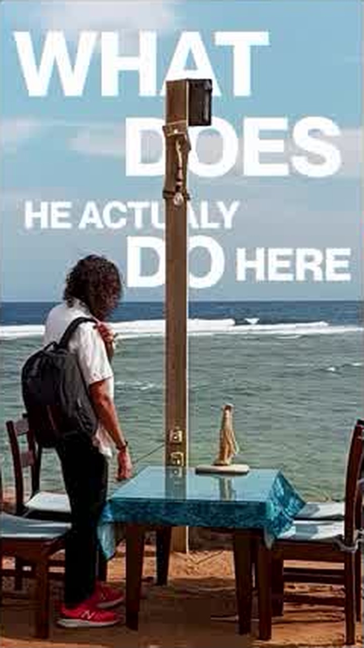 On-screen title asking what he actually does here