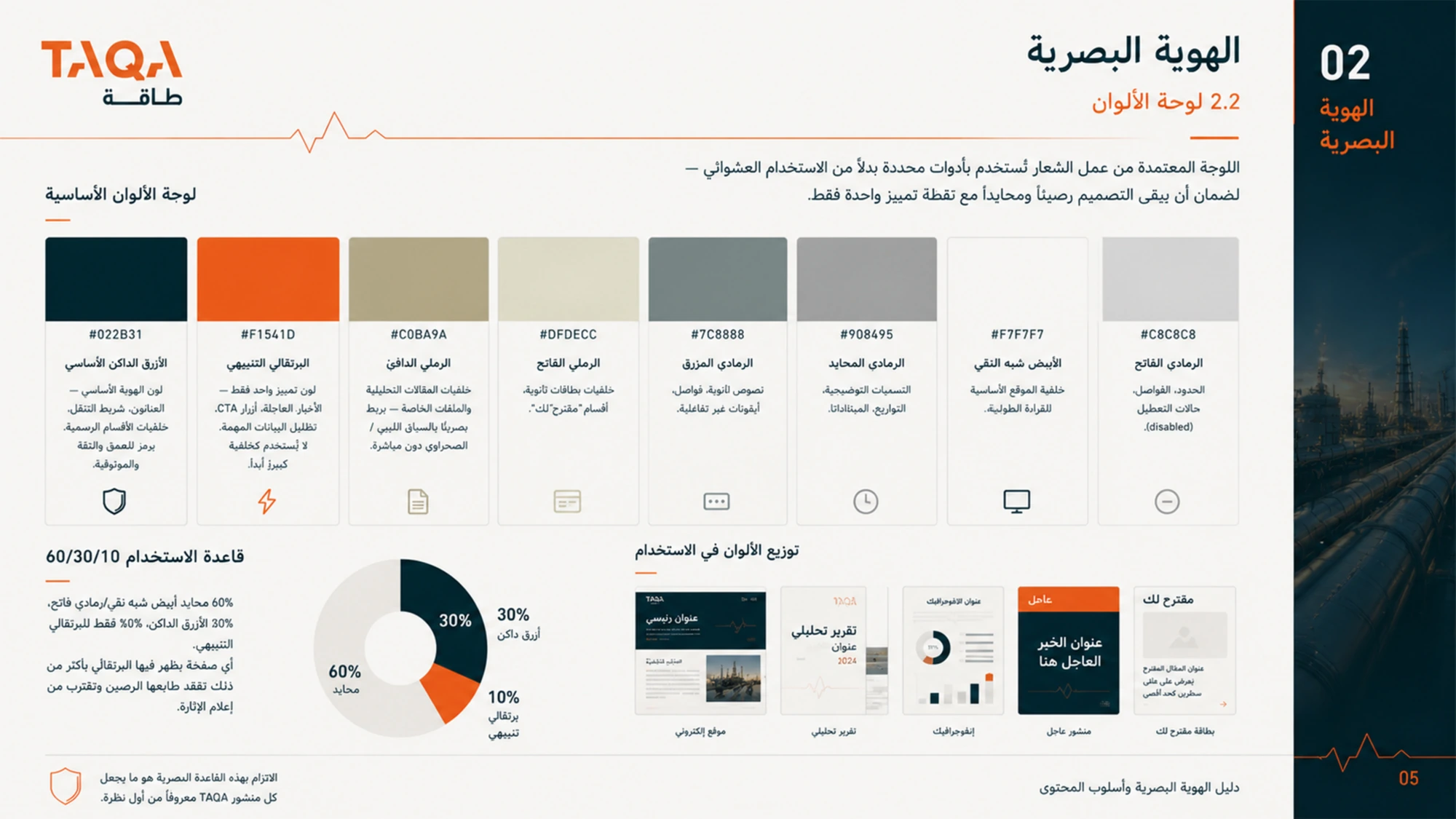 TAQA colour system spread