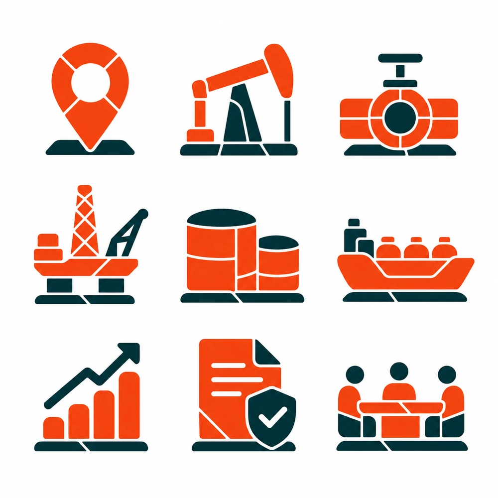 TAQA icon set — extraction and production