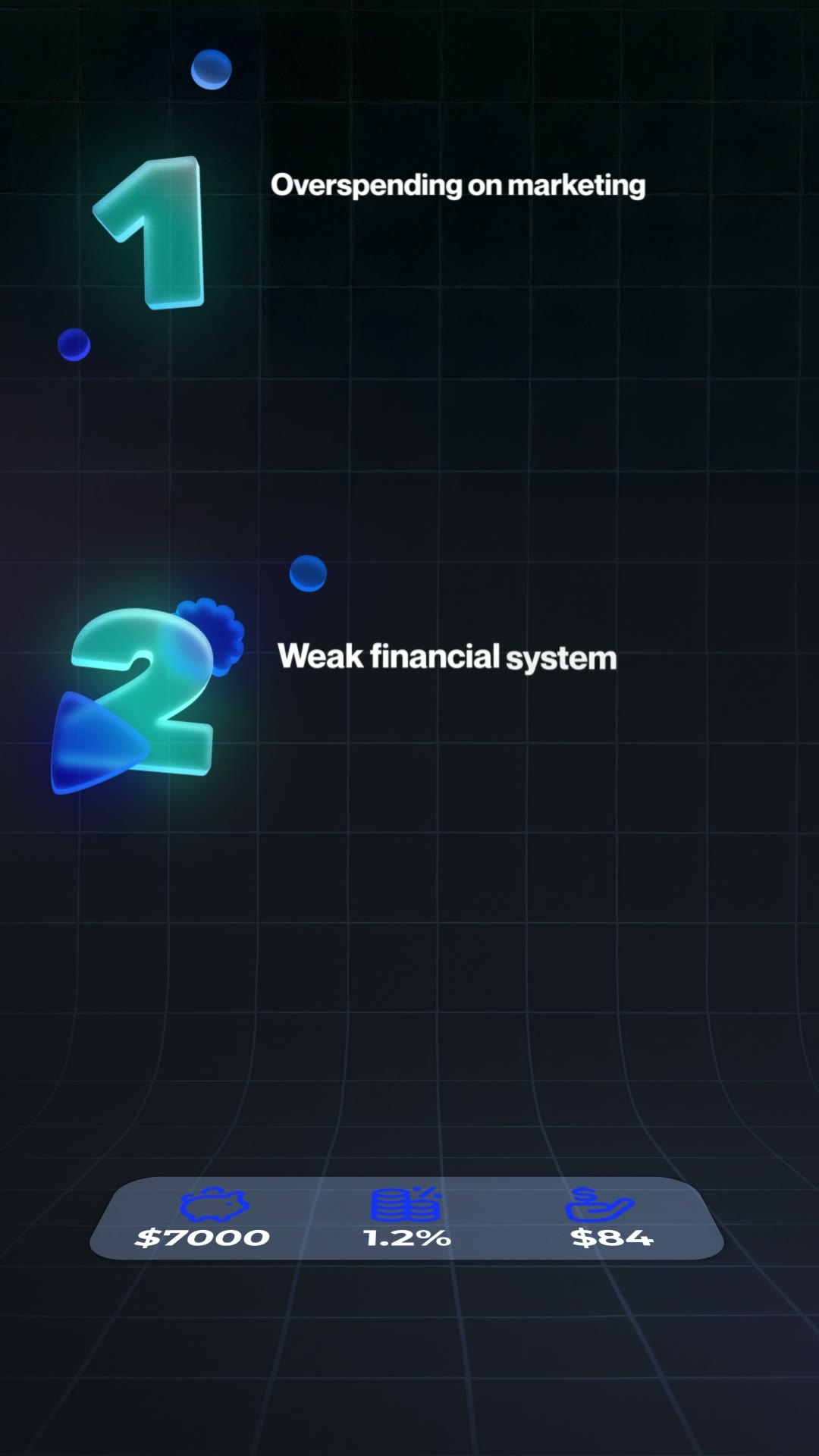 A frame from OMAR — AI Business Explainer at 00:42, the virtual consultant created for Business Wheel